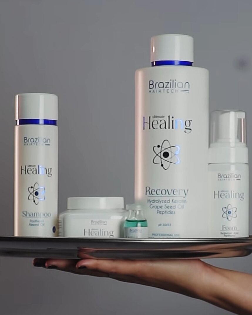 Ultimate Healing Recovery line: shampoo, mask, ampoule, 1000mL Recovery treatment and foam